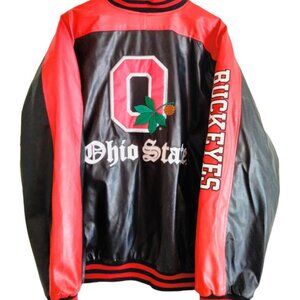 Vintage Steve and Barrys Ohio State Buckeyes Jacket Men 2XL Faux Leather